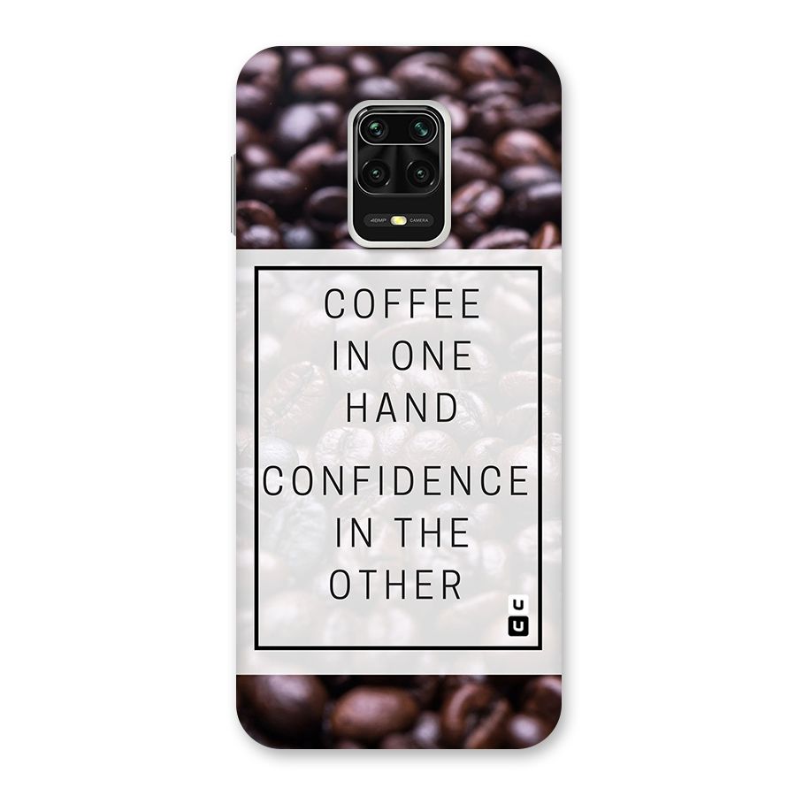Coffee Confidence Quote Back Case for Redmi Note 9 Pro Max