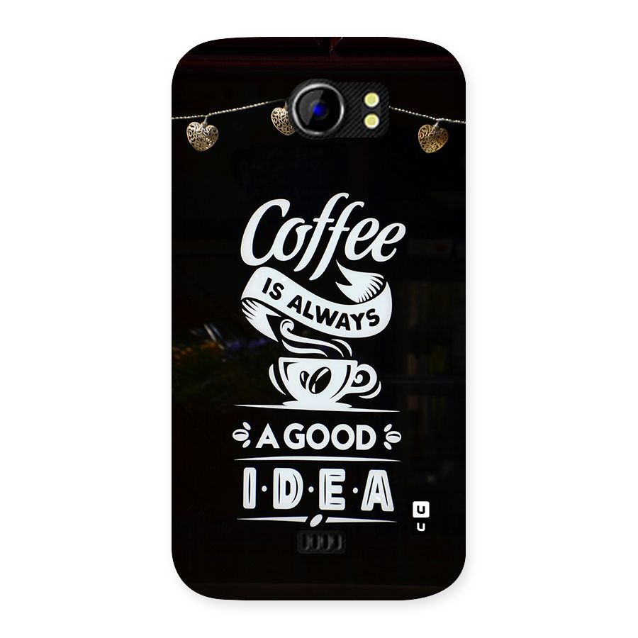 Coffee Idea Back Case for Canvas 2 A110