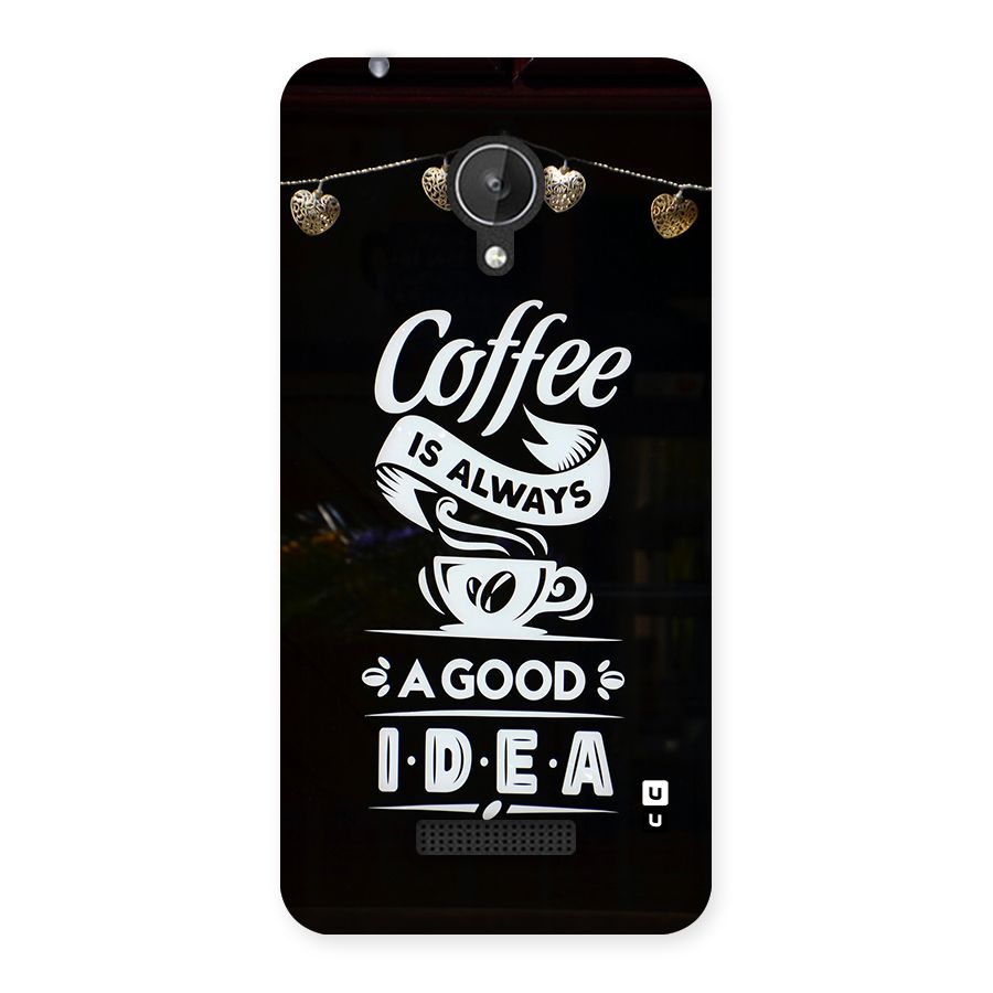 Coffee Idea Back Case for Canvas Spark Q380