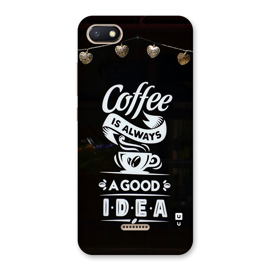 Coffee Idea Back Case for Redmi 6A