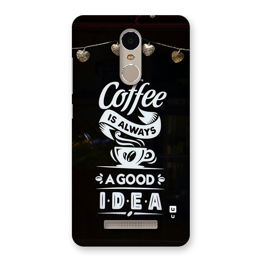 Coffee Idea Back Case for Redmi Note 3