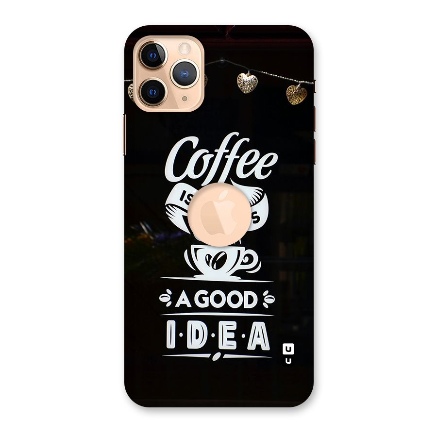 Coffee Idea Back Case for iPhone 11 Pro Max Logo Cut