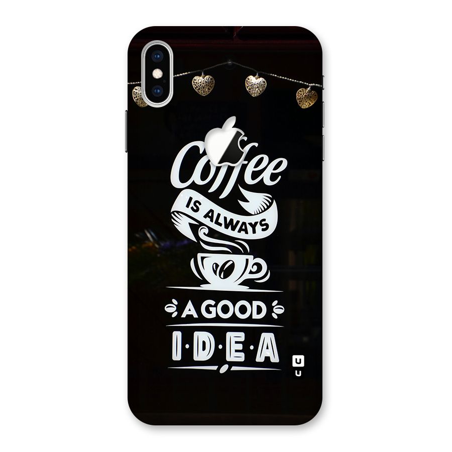 Coffee Idea Back Case for iPhone XS Max Apple Cut