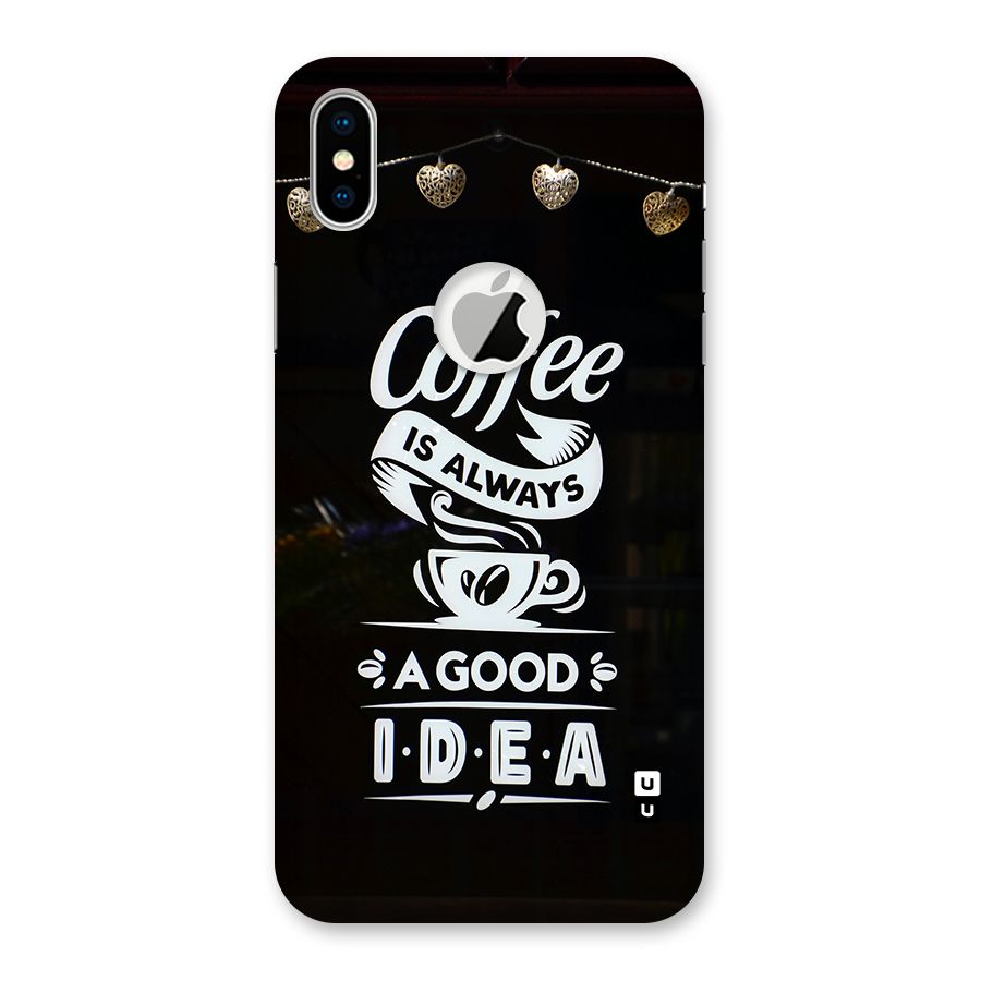 Coffee Idea Back Case for iPhone X Logo Cut