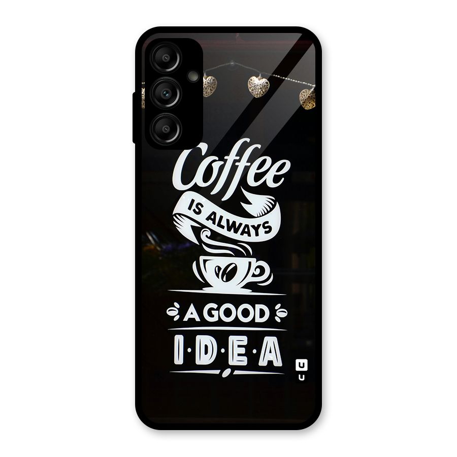 Coffee Idea Glass Back Case for Galaxy A14 5G
