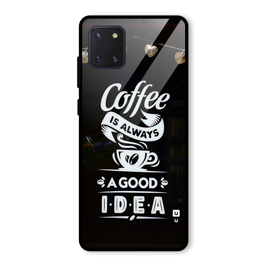 Coffee Idea Glass Back Case for Galaxy Note 10 Lite