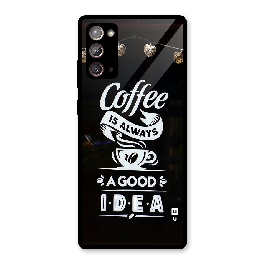 Coffee Idea Glass Back Case for Galaxy Note 20