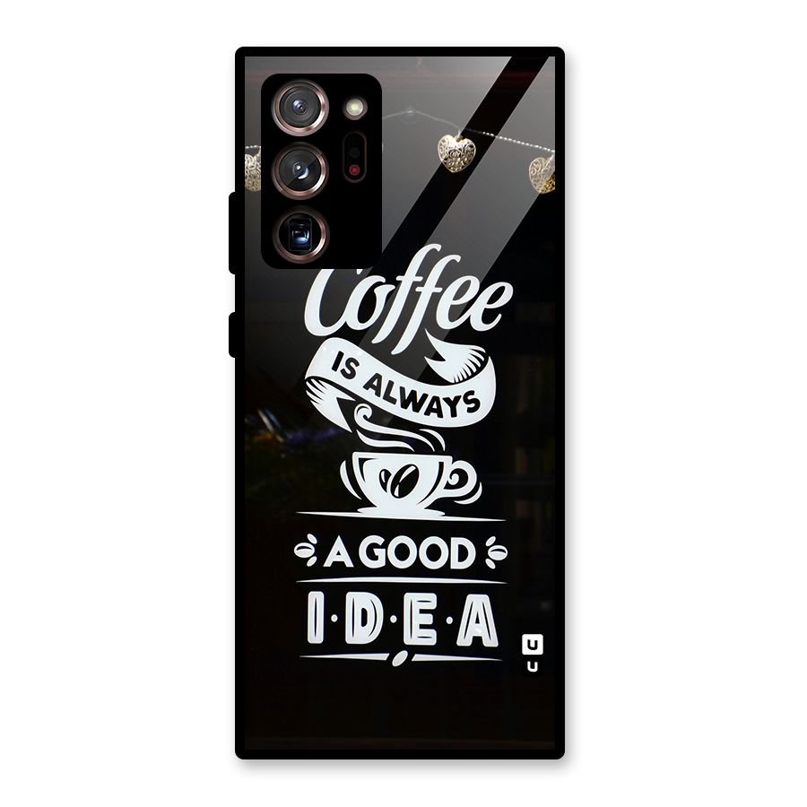 Coffee Idea Glass Back Case for Galaxy Note 20 Ultra 5G