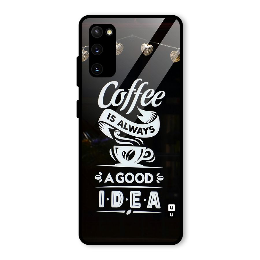 Coffee Idea Glass Back Case for Galaxy S20 FE