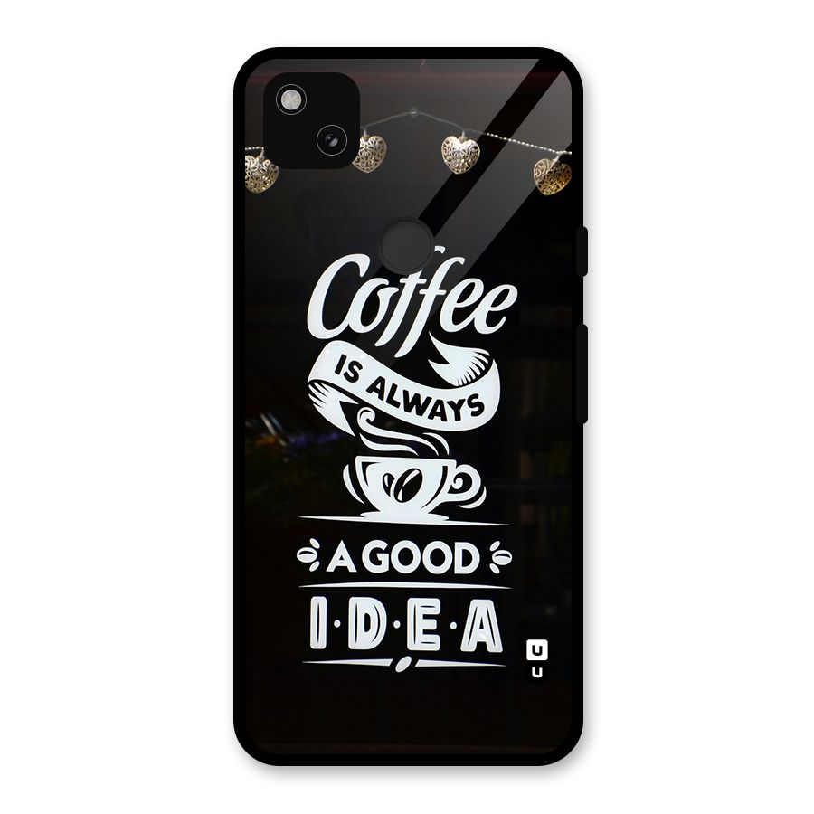 Coffee Idea Glass Back Case for Google Pixel 4a