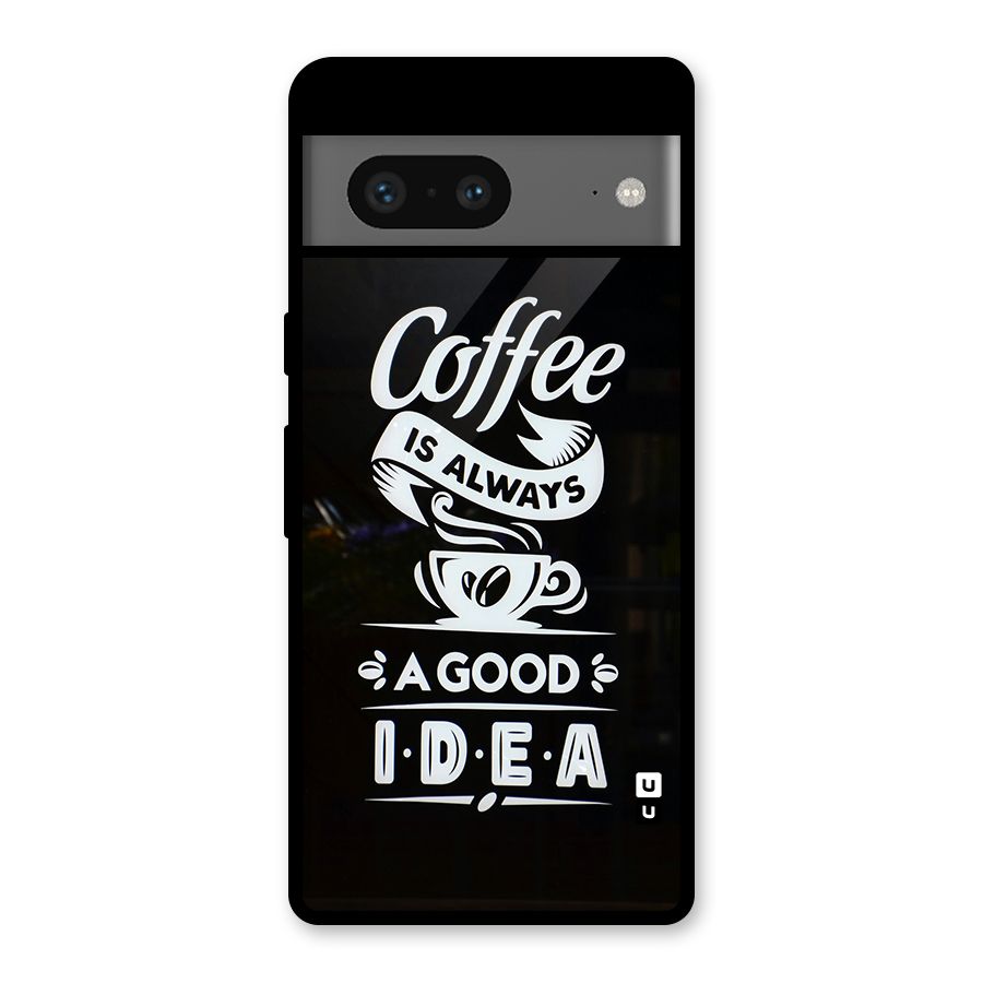 Coffee Idea Glass Back Case for Google Pixel 7