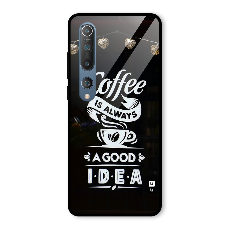 Coffee Idea Glass Back Case for Mi 10