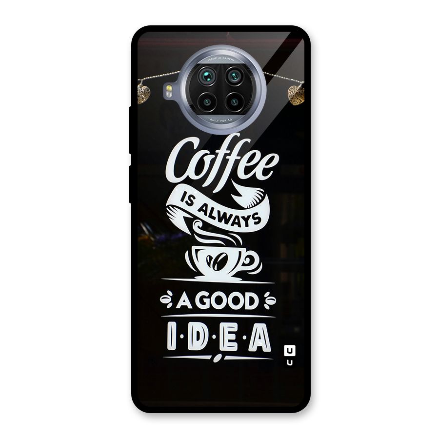 Coffee Idea Glass Back Case for Mi 10i