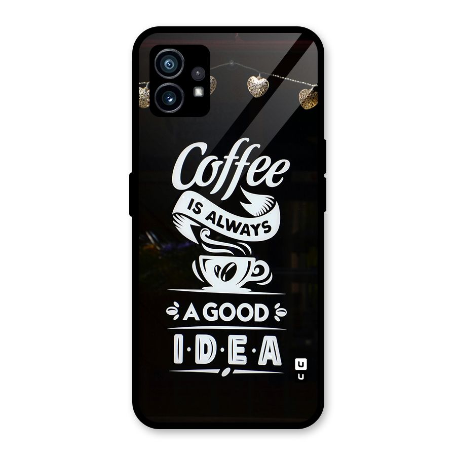 Coffee Idea Glass Back Case for Nothing Phone 1