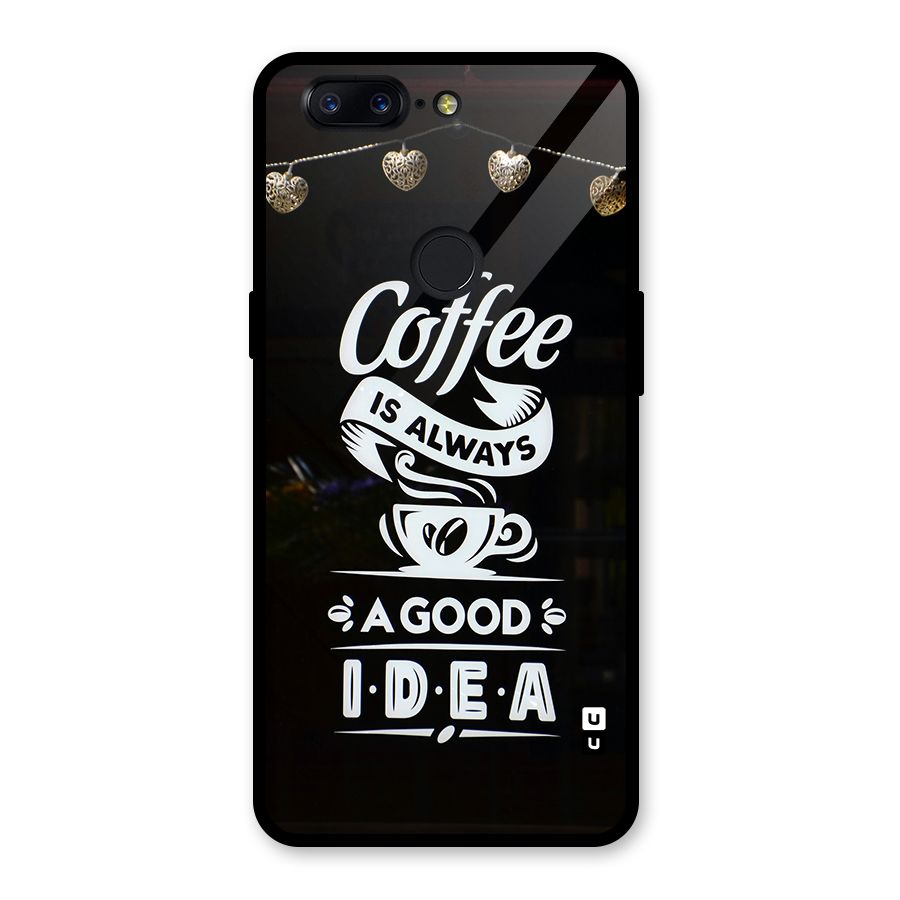 Coffee Idea Glass Back Case for OnePlus 5T
