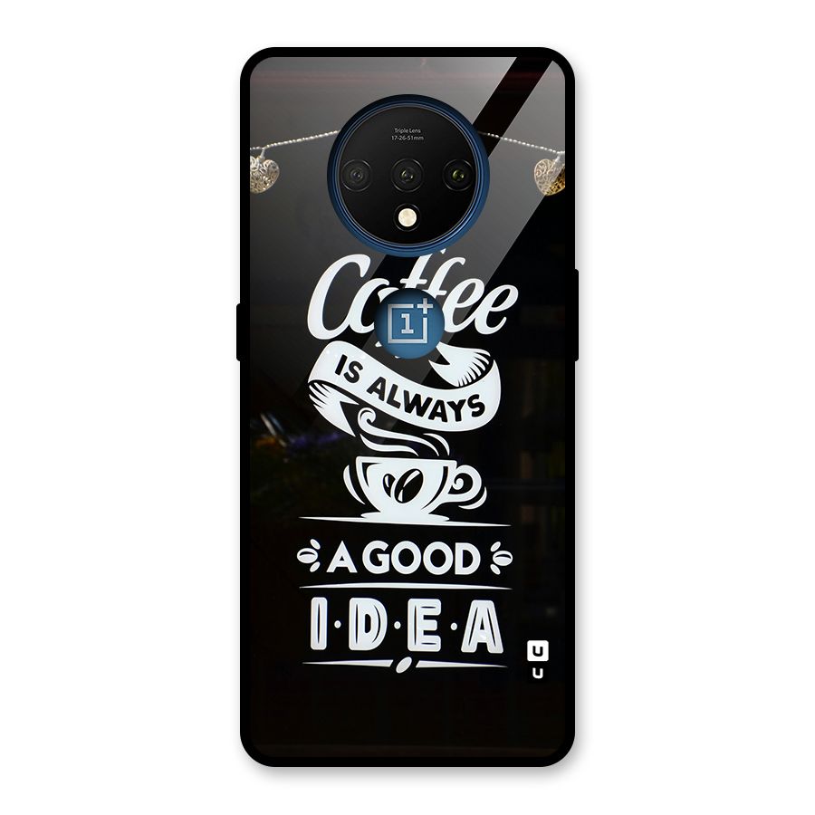Coffee Idea Glass Back Case for OnePlus 7T