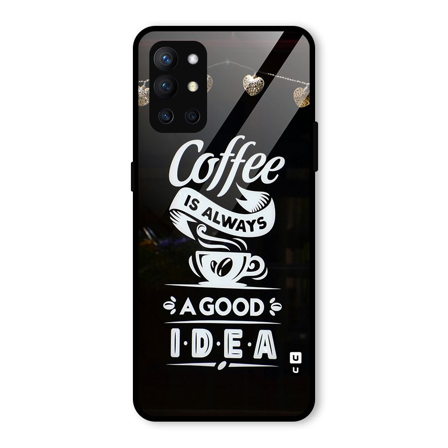 Coffee Idea Glass Back Case for OnePlus 9R