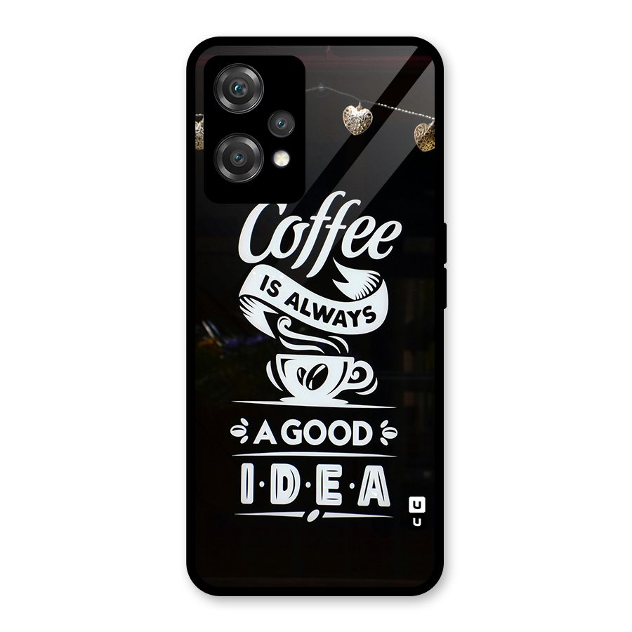 Coffee Idea Glass Back Case for OnePlus Nord CE 2 Lite 5G
