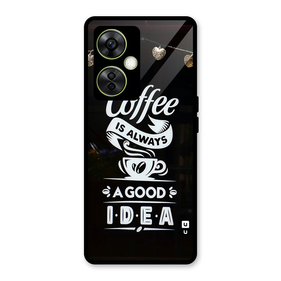 Coffee Idea Glass Back Case for OnePlus Nord CE 3 Lite