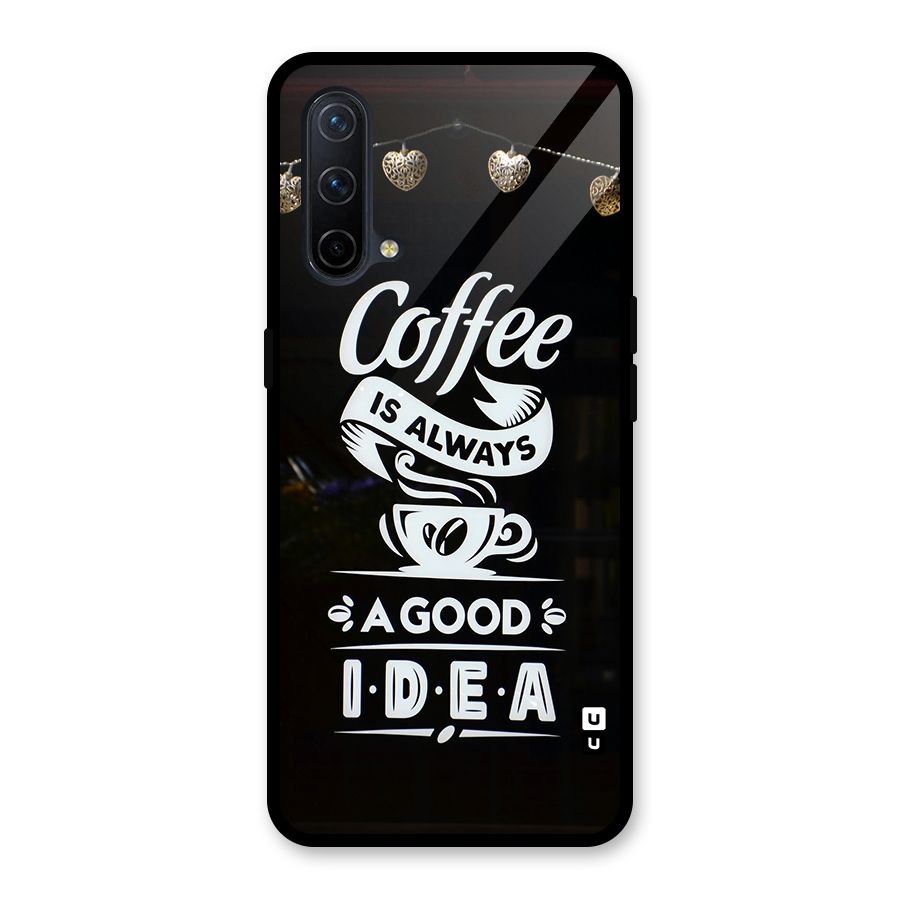 Coffee Idea Glass Back Case for OnePlus Nord CE 5G