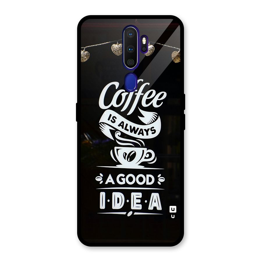 Coffee Idea Glass Back Case for Oppo A9 (2020)