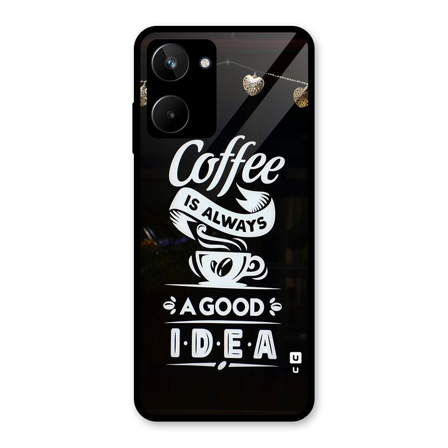 Coffee Idea Glass Back Case for Realme 10