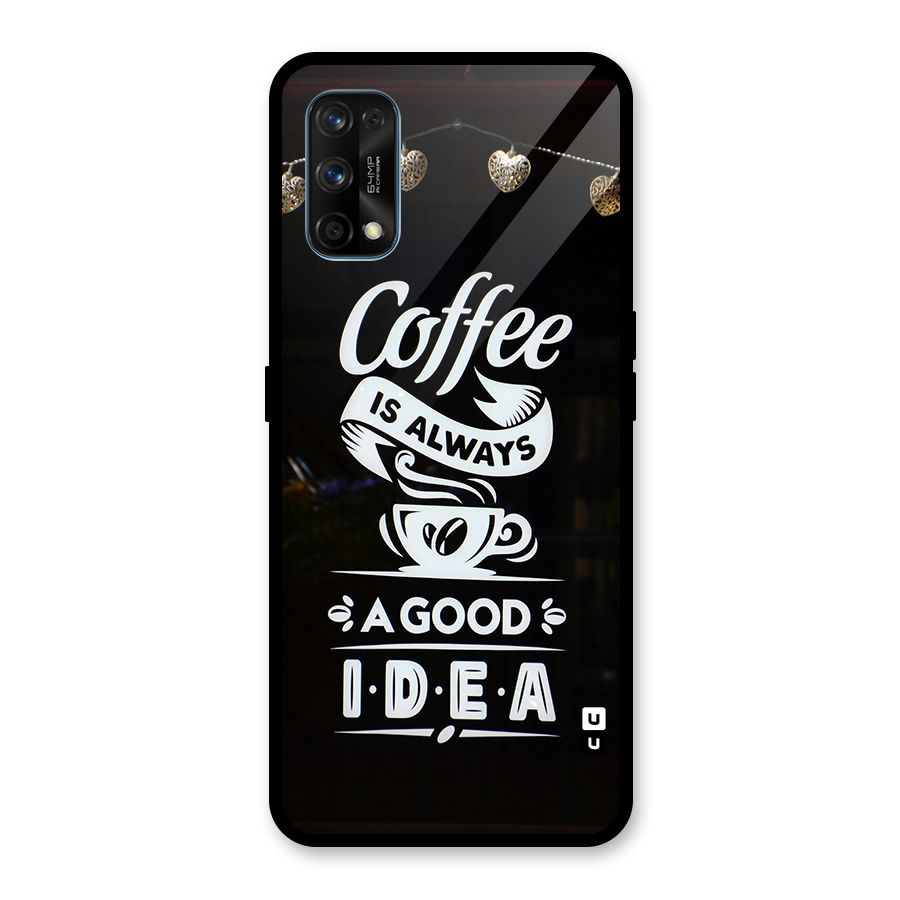 Coffee Idea Glass Back Case for Realme 7 Pro