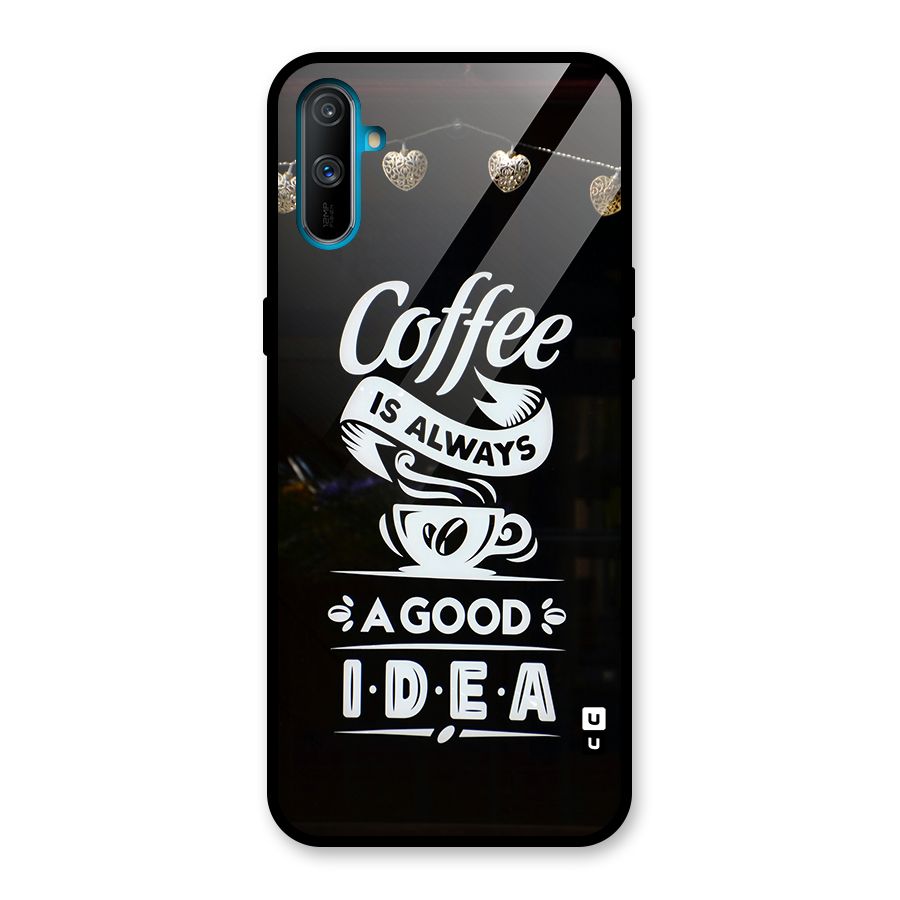 Coffee Idea Glass Back Case for Realme C3