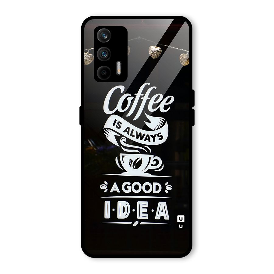 Coffee Idea Glass Back Case for Realme GT 5G