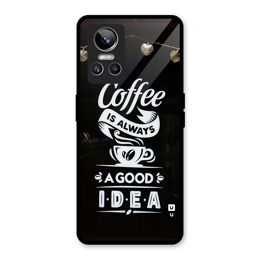 Coffee Idea Glass Back Case for Realme GT Neo 3