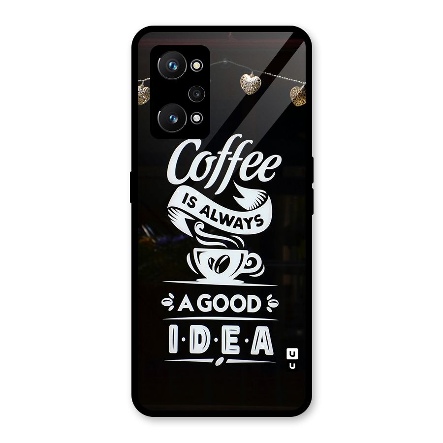 Coffee Idea Glass Back Case for Realme GT Neo 3T