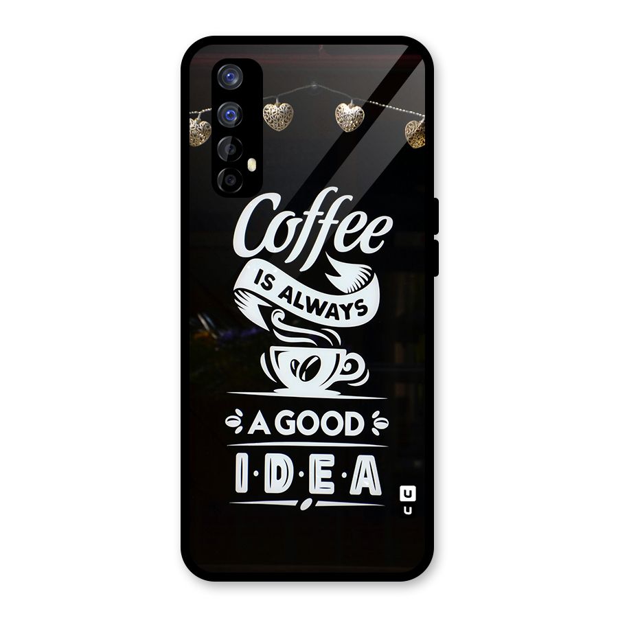 Coffee Idea Glass Back Case for Realme Narzo 20 Pro