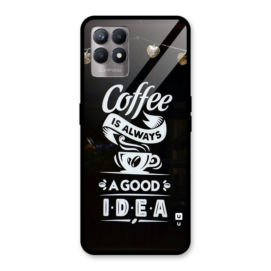 Coffee Idea Glass Back Case for Realme Narzo 50
