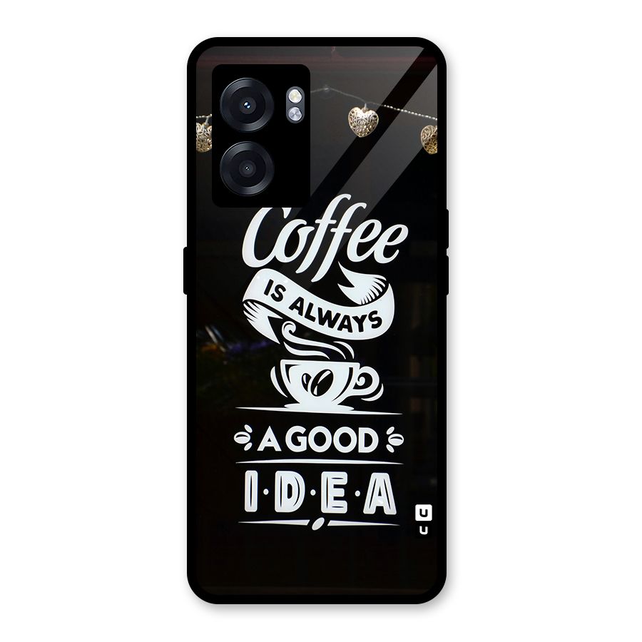 Coffee Idea Glass Back Case for Realme Narzo 50 5G