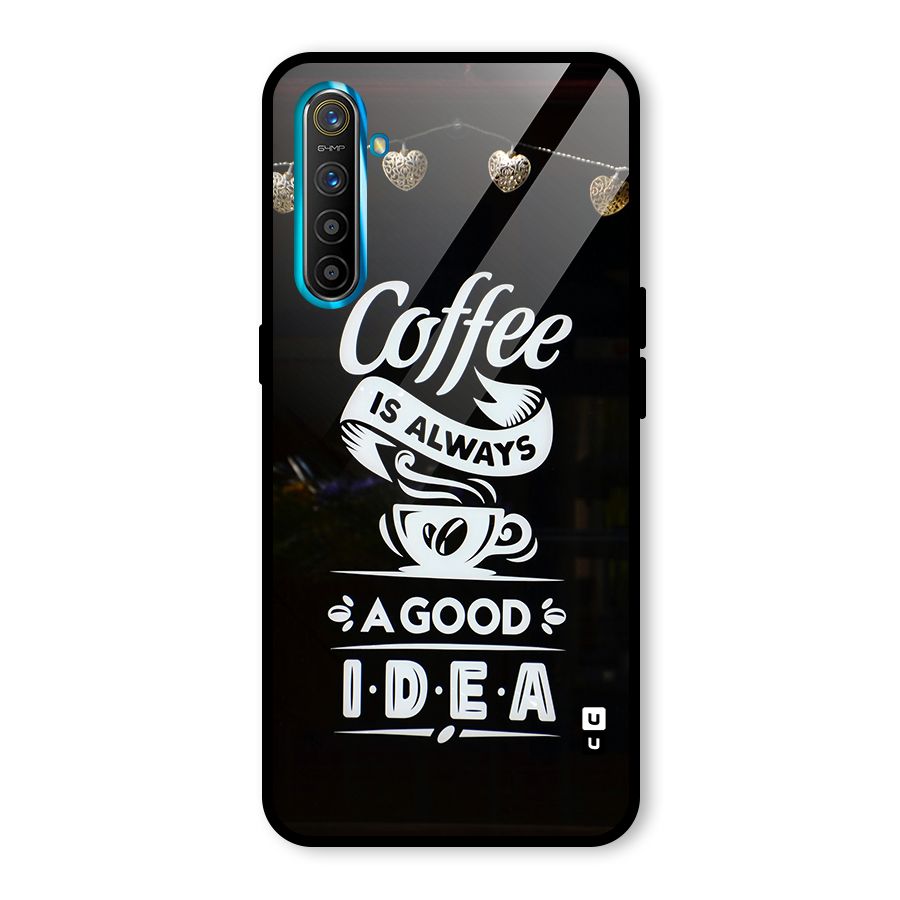 Coffee Idea Glass Back Case for Realme X2