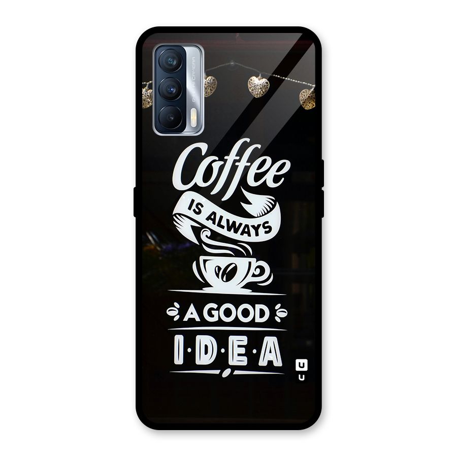 Coffee Idea Glass Back Case for Realme X7