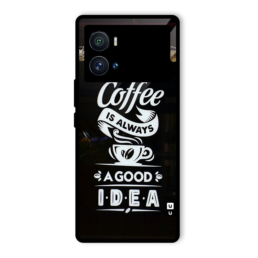 Coffee Idea Glass Back Case for Vivo iQOO 9 Pro