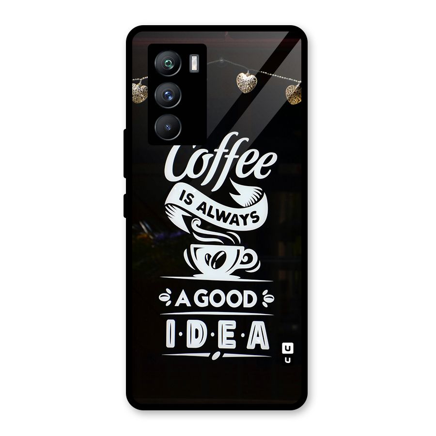 Coffee Idea Glass Back Case for Vivo iQOO 9 SE