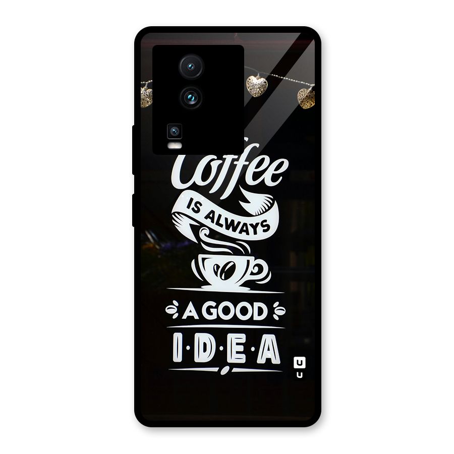 Coffee Idea Glass Back Case for Vivo iQOO Neo 7