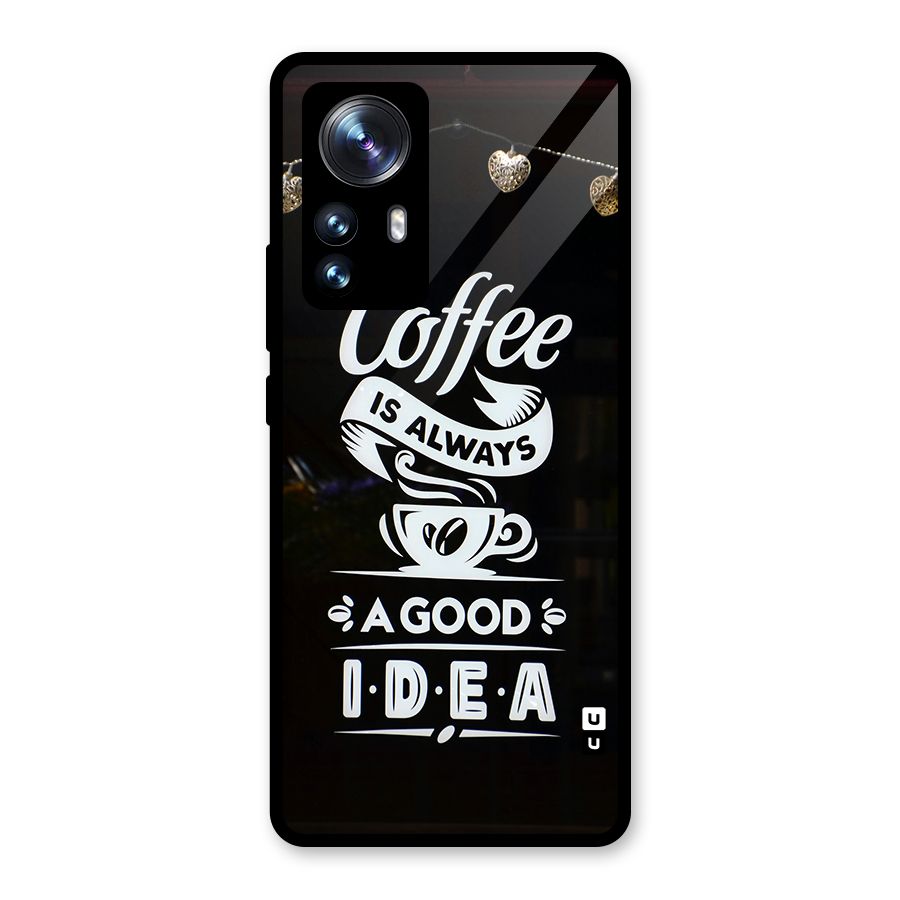 Coffee Idea Glass Back Case for Xiaomi 12 Pro