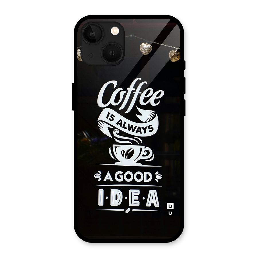 Coffee Idea Glass Back Case for iPhone 13