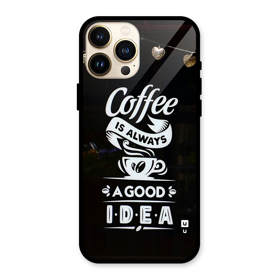 Coffee Idea Glass Back Case for iPhone 13 Pro Max
