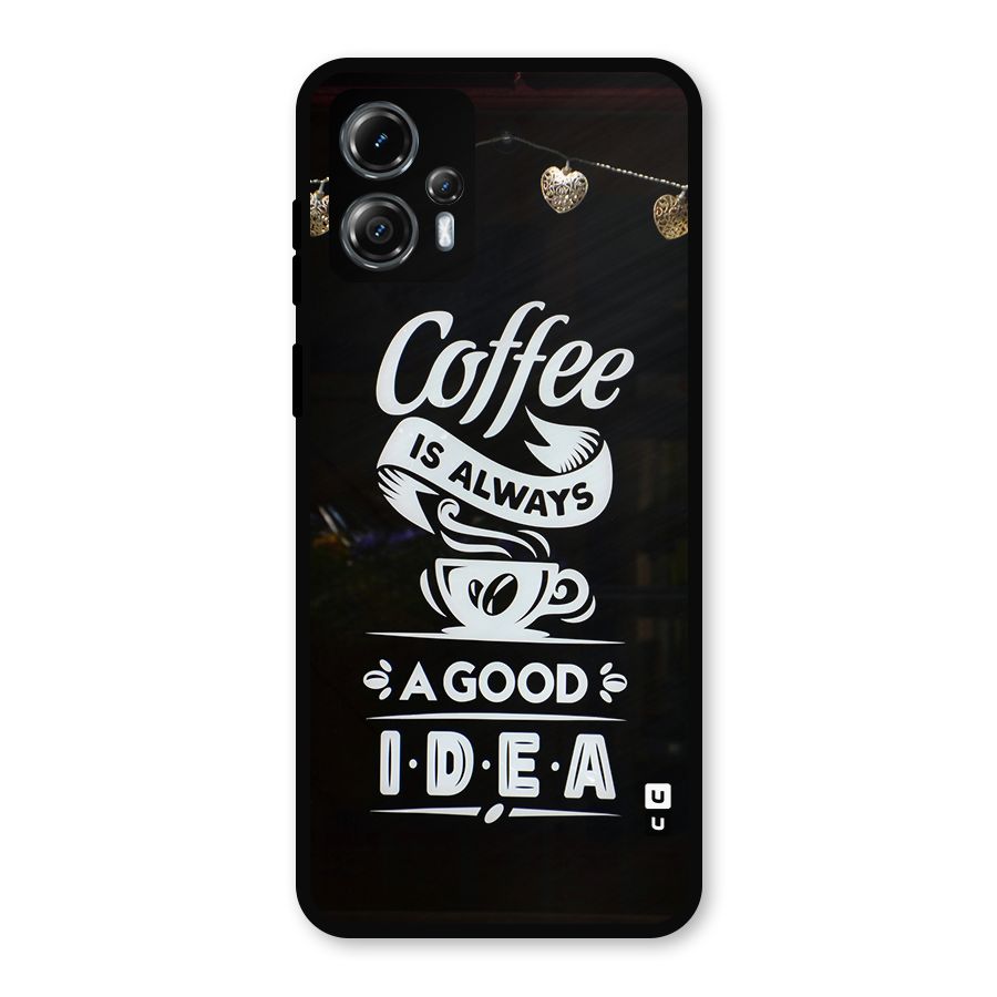 Coffee Idea Metal Back Case for Moto G13