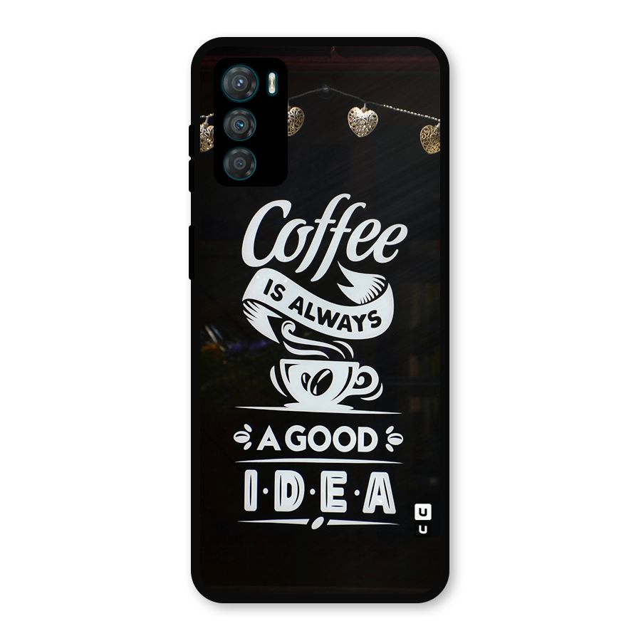 Coffee Idea Metal Back Case for Moto G42