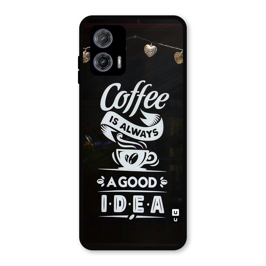 Coffee Idea Metal Back Case for Moto G73