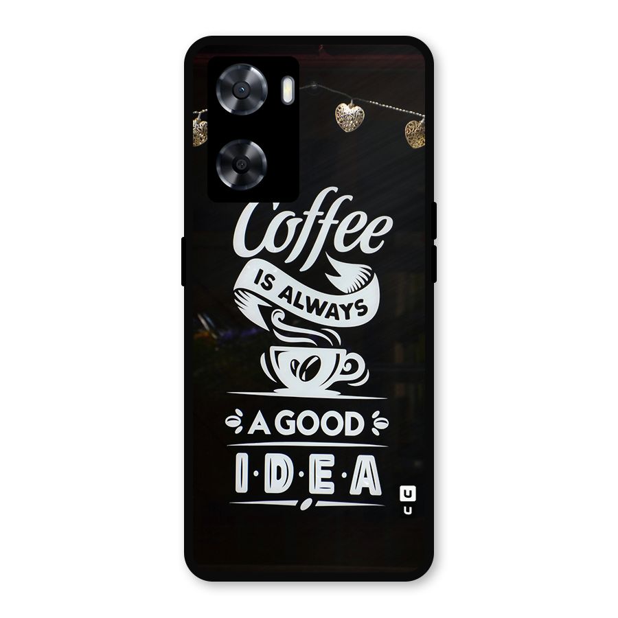 Coffee Idea Metal Back Case for OnePlus Nord N20 SE