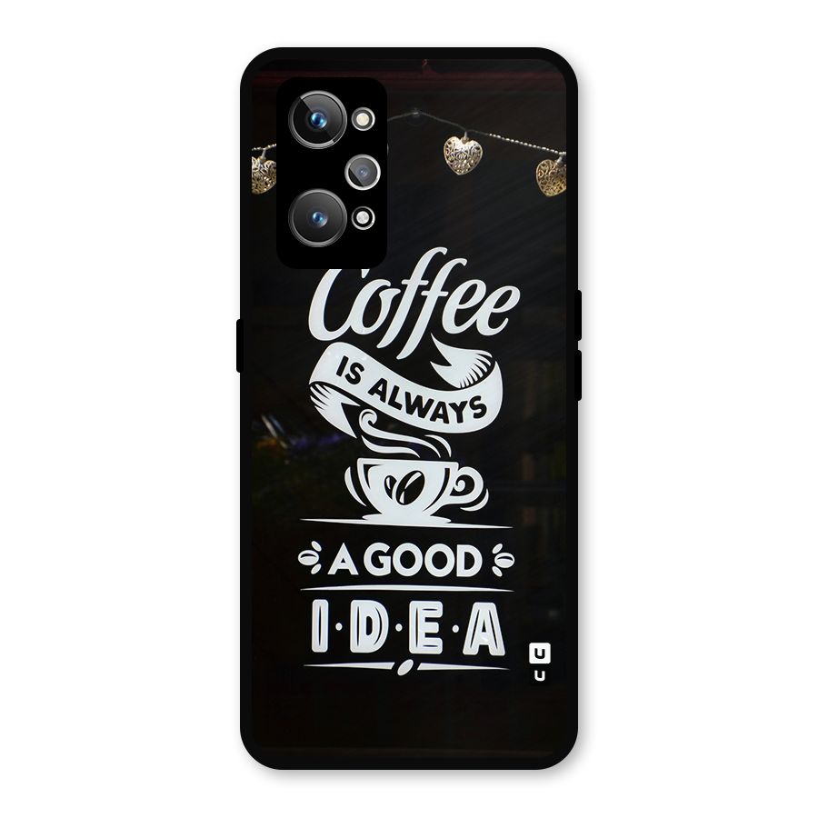 Coffee Idea Metal Back Case for Realme GT Neo2