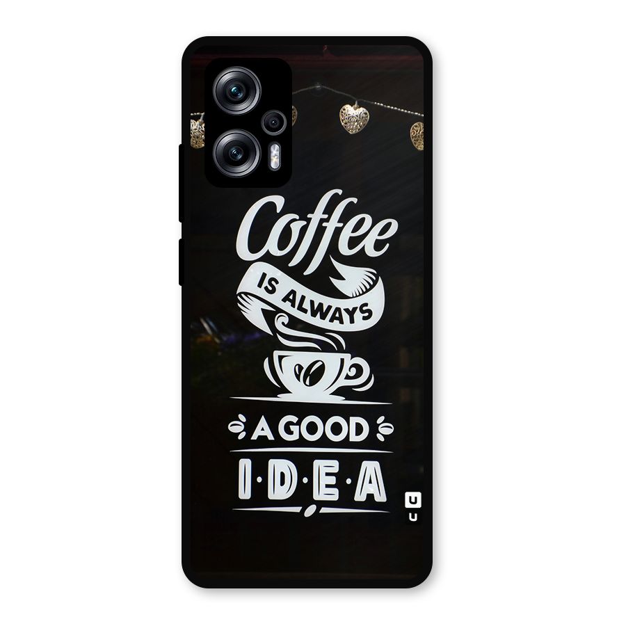 Coffee Idea Metal Back Case for Redmi K50i
