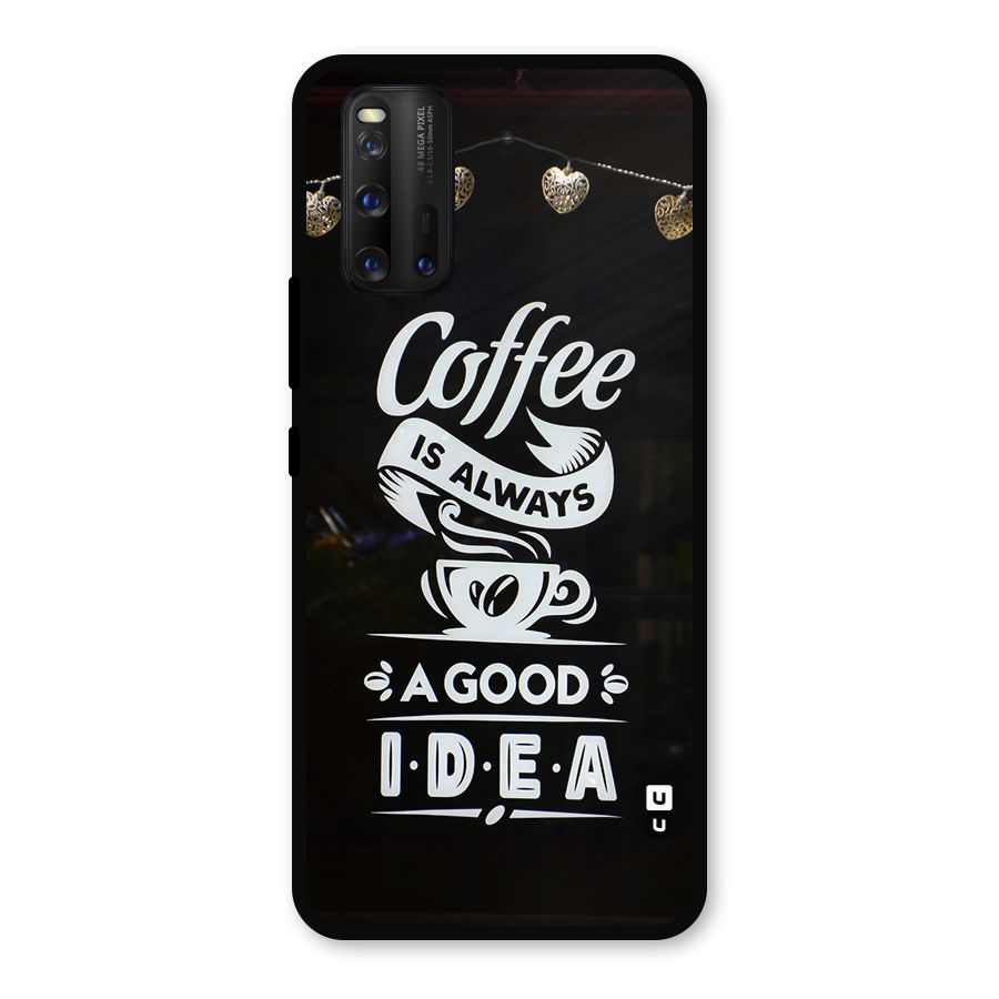 Coffee Idea Metal Back Case for iQOO 3