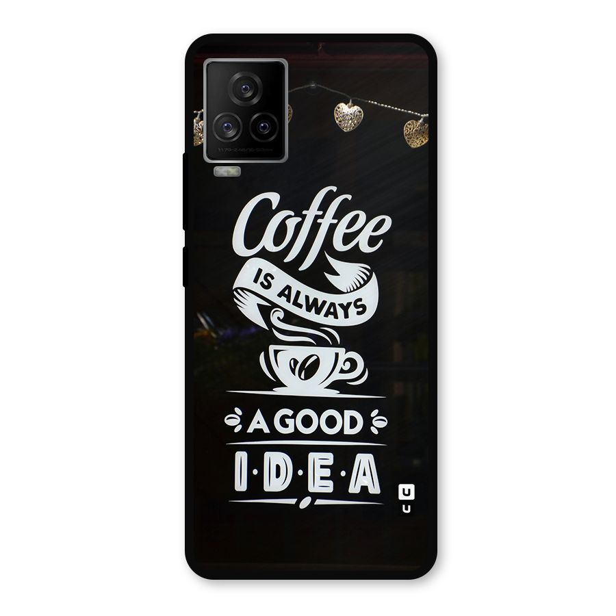 Coffee Idea Metal Back Case for iQOO 7 Legend 5G